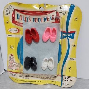Kids Doll Shoes Set - Red, Pink, Black, White